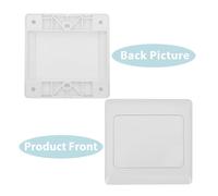 FIXOSHEE 10 pièces Plaque Double Interrupteur Blanche Matériau Ignifuge Couvercle Mural Décoratif pour Rénovation Intérieure Kit de Adapté Aux Coffrets Électriques et Prises Murales