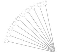 FIXOSHEE 10 pièces Set de Brosses de Nettoyage Réutilisables Acier Inoxydable pour Pailles et Bouteilles avec Manche Long Design Ours Cartoon Amusant Brosse Goupillon Polyvalente pour