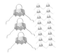 FIXOSHEE 100 Pièces Christmas Ornament Caps Plastic Round Bauble Replacement Tops for Holiday Tree Decorations Lightweight Metal Xmas Cap Set for DIY Festive Decor
