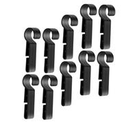 FIXOSHEE 100 Pièces Clips Crochets pour Lampe Frontale Casque Sécurité Noir Fixation Antidérapante pour Casques Miners Pompiers Travailleurs de Nuit