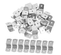FIXOSHEE 100 Pièces Clips de Fixation Z pour Photo et Accessoires Métalliques pour Toile Dessus de Table Étagères Installation Facile et Solide