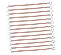 FIXOSHEE 100 Pièces Fil de Cuivre Tressé Flexible pour Câblage de Terre Conducteur Résistant et Souple Section Mm² pour Equipements Haute Tension et Industrielles