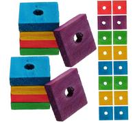 FIXOSHEE 100 pièces Jouets à Mâcher pour Perroquets Copeaux Colorés DIY Morsure Sûr et Distrayant pour Perroquets