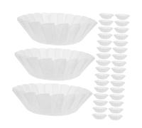 FIXOSHEE 100 pièces Lot Caissettes Pâtisserie Papier Parchemin Antiadhésif pour Gâteaux Basques Mini Cakes et Cheesecakes Caissettes Jetables Résistantes Graisse pour Four et Friteuse à