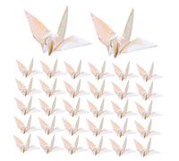 FIXOSHEE 100 Pièces Origami Crane Pearlescent Hand Folded Paper Cranes For Wedding Party Outdoor Decoration