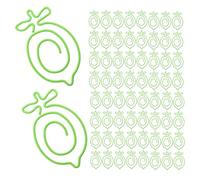 FIXOSHEE 100 Trombones Métalliques Forme Citron Pinces Marque-Pages en Métal Clips D’Organisation Documents Petit Format Décoratif pour Bureau et École Lot 100 Pièces Couleur Unie