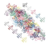 FIXOSHEE 100pcs Petites Pinces Métalliques D'avion Colorées pour Organisation Facile et Utilisation Polyvalente, pour Planificateur et Décoration de Fête de Mariage
