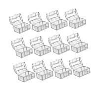 FIXOSHEE 12 Pièces Boîtes Mariage Coffret Trésor Plastique Réutilisable Boîtes à Bonbons Élégantes pour Bijoux et Contenants Décoratifs pour Fêtes