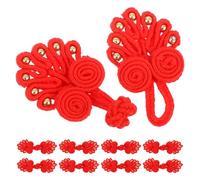 FIXOSHEE 12 pièces Boutons à Nouer Faits Main pour Vêtements Ethniques Délicats pour Couture de Costume Traditionnel Chinois Accessoires pour Robes de Mariage et Tenues Festives