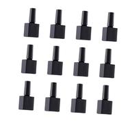 FIXOSHEE 12 pièces Flacon Vernis Vide Verre Lot de Bouteilles Transparentes avec Pinceau Compact et Portable pour Ongles Huiles Essentielles et Liquides Étiquetable et Pratique pour Nail