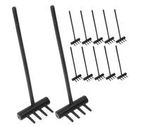 FIXOSHEE 12 pièces Mini Râteaux Plastique pour Garçon Fille Kit Accessoires Jardinage Outils Variés pour Sable de Plage Bac à Sable et Jardin Zen Jeu Éducatif Créatif