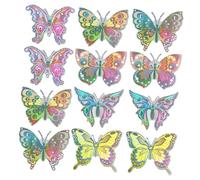 FIXOSHEE 12 Pièces Stickers Fenêtre Magnétiques Décoratifs Collision Protection Moustiquaire Réparateurs pour Portes et Fenêtres