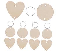 FIXOSHEE 120 Pièces pour Calendrier Suspendu Disques Ronds et Cœurs Percés avec Anneaux Métalliques Accessoires Décoratifs pour et Événements Familiaux