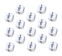 FIXOSHEE 15 pièces Dés Fractionnaires Éducatifs Coin Rond pour École Dapprentissage Arithmétique pour Garçon Fille et Classe Accessoires Mathématiques pour Compter et Manipuler Les