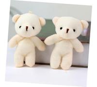 FIXOSHEE 15 Pièces Mini Ours Peluche Porte Clés Lot de Pendentif Décoratif Doux et Résistant pour Sac Figurines Mignonnes Peluche Accessoire Maison