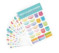 FIXOSHEE 16 feuilles Autocollants Planificateur Journalier Stickers Scrapbooking Variés pour DIY Agenda Carnet