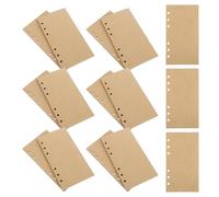 FIXOSHEE 160 Pièces Papier Kraft Vierge pour Carnet Rechargeable Papier sans Lignes pour Inserts de Classeur Recharge Portable pour Agenda Vintage et Journaux Détachables Résistantes pour