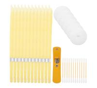 FIXOSHEE 2 ensembles Kit Bougies Cire Abeille Oreille avec Disques de Protection et Coton-tiges Bougies Auriculaires Naturelles Forme de Cornet pour Nettoyage Sécurisé et Aromathérapie