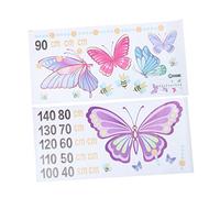 FIXOSHEE 2 feuilles Toise Murale Garçon Fille Décorative Insectes Autocollants Mesure Hauteur Amovibles pour Garçons Filles Chambre