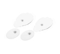 FIXOSHEE 2 paires Patches de Massage Auto-adhésifs Silicone Portable Coussinets Non Tissés pour Électrostimulateur Accessoires Corporels Pratiques et Réutilisables Lot