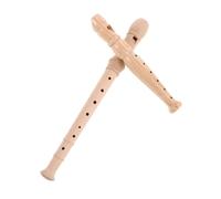 FIXOSHEE 2 Pièces à Bec Soprano Style Allemand et Anglais Bois Dhévéa pour Débutants Garçon Fille Adultes Portable et Professionnel