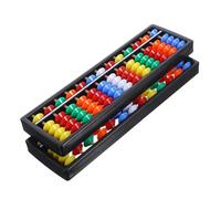 FIXOSHEE 2 pièces Abacus Plastique Rangées Outil Apprentissage Arithmétique pour Garçon Fille Abaque Éducatif Boulier Traditionnel Chinois pour Compter et Mathématiques