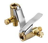 FIXOSHEE 2 pièces Adaptateur Gonflage Valve Pneu Cuivre Embout Rapide avec Bouton de Accessoire de Gonfleur Air Compressé et Facile à Utiliser pour Entretien Pneus Voiture