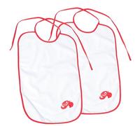 FIXOSHEE 2 pièces Bavoir Adulte Coton Large Lavable et Réutilisable Protection des Vêtements pour Repas Design Imprimé Résistant Cadeau Pratique pour Personnes Âgées