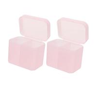 FIXOSHEE 2 pièces Boîte de Rangement Double et Outils de Nail Art Organisateur de Bureau Portable Rose