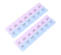 FIXOSHEE 2 pièces Boîte de Rangement Pilules Hebdomadaire Compartiments Étui Portable Rangées pour Pilulier Léger et Multifonction pour Voyage Lot