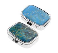 FIXOSHEE 2 pièces Boîte Pilules Voyage Portable Métal avec Compartiments Pilulier Compact pour Vitamines et Compléments Organiseur Pratique pour Poche et Déplacements