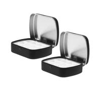 FIXOSHEE 2 pièces Boîte Rangement Cosmétique Mini Palette Aquarelle Portable Compartimentée pour Peinture et Vernis à Ongles Boîte Métal avec Couvercle Organisation pour Artistes et