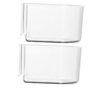 FIXOSHEE 2 Pièces Bol Mangeoire pour Oiseaux Plastique Transparent Boîte Alimentation Semi Épaissie pour Cage à Oiseaux Facile à Nettoyer et Installer Lot pour du Jardin