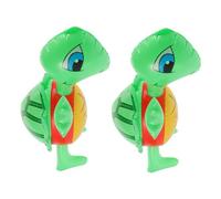 FIXOSHEE 2 pièces Bouée Gonflable Tortue PVC Piscine Décoratif Gonflable pour Fête Accessoire Photo et Réaliste
