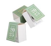 FIXOSHEE 2 Pièces Calendrier de Bureau Mini Calendrier Quotidien à Déchirer Décor Compact avec Poésie Narrative Organiseur Agenda pour Maison et Bureau