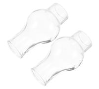 FIXOSHEE 2 Pièces Couvercle de lampe à huile à abat-jour vintage rétro lumière Mariage lampe vintage abat-jour en verre au kérosène Un verre Transparent