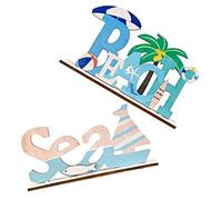 FIXOSHEE 2 pièces Décoration de Table Hawaïenne Centre de Table Tropical pour Fête Luau Style Méditerranéen Ornements de Plage pour Ambiance