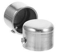 FIXOSHEE 2 pièces Embouts Tringles Rideaux Embout Barre Rideaux Acier Inoxydable Électrolytique Finials pour Tringle à Fenêtre Accessoires Décoratifs Simples et Résistants