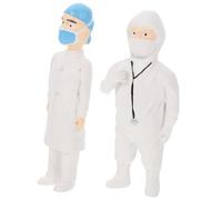 FIXOSHEE 2 pièces Figurines Miniatures Docteur Modèles Humains Simulation Décor Paysage Micro Jardinage Accessoires Maquette Table Sable