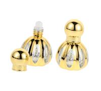 FIXOSHEE 2 pièces Flacon Parfum Rechargeable Verre Distributeur Vintage avec Bille Roller et Joint Spirale Contenants de Voyage pour Huiles Essentielles et Aromathérapie