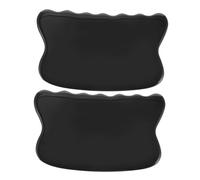 FIXOSHEE 2 pièces Gua Sha Scraping Boards Corne de Buffle Naturelle pour Massage Corporel Outil de Soin Du Corps pour Circulation Sanguine et Relaxation Musculaire