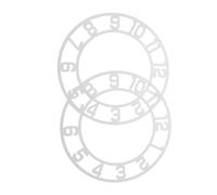 FIXOSHEE 2 Pièces Horloge Murale Ronde Stickers Miroir Acrylique Chiffres Arabes Autocollants Muraux Décoratifs pour Salon Hôtel Entrée