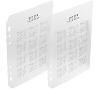 FIXOSHEE 2 Pièces Intercalaires pour Classeur Séparateurs PP pour Cahiers et Agendas Bords Lisses Antidérapants Remplaçables et Pratiques