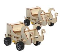 FIXOSHEE 2 Pièces Kit Voiture à Assembler pour Garçon Fille Scientifique Stem avec Vocal Modèle Bois Éducatif pour Apprentissage Ludique et Technologique