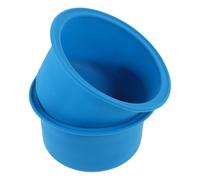 FIXOSHEE 2 Pièces Lot de 2 Doublures en Silicone Réutilisables pour Chauffe-Cire, Pot Intérieur Flexible 12 CM Bleu, Revêtement Antiadhésif Étanche pour Fondoir à Cire, Épilation et