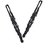 FIXOSHEE 2 pièces Mangeoire Suspendue pour Poules Filet Nylon Résistant pour Fruits et Légumes de Nourrissage Pratique et Lavable Lot de Noirs pour Volaille