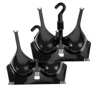 FIXOSHEE 2 Pièces Mannequin de Soutien Gorge Suspendu et Portable Présentoir Plastique Robuste pour Boutique de Lot de Noir Pratique pour Exposition et Rangement