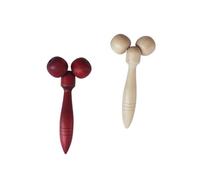 FIXOSHEE 2 pièces Massage Roller Y-shape Bois de Pin Outil de Massage Multifonction pour Visage et Corps Soulagement des Douleurs et Circulation Améliorée Couleur Blanc et Rouge
