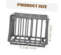 FIXOSHEE 2 pièces Miniature Cage DIY Kit Plastic Mini Pet Fence for Miniature Houses and Micro Landscape Decoration Lightweight and Practical Accessory for Craft