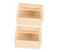 FIXOSHEE 2 Pièces Miniature Caisse pour Maison de Poupée Lot de Caisses Pin Compactes et Légères pour Rangement de Nourriture et Boissons Miniatures Accessoires Polyvalents pour Décor et